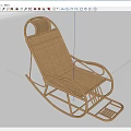 Natural Rattan Wicker Rocking Leisure Chair With Comfortable Design For Indoor Outdoor Use
