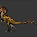 Vibrant Colored Dinosaur Character With Open Mouth And Sharp Teeth 3D Render