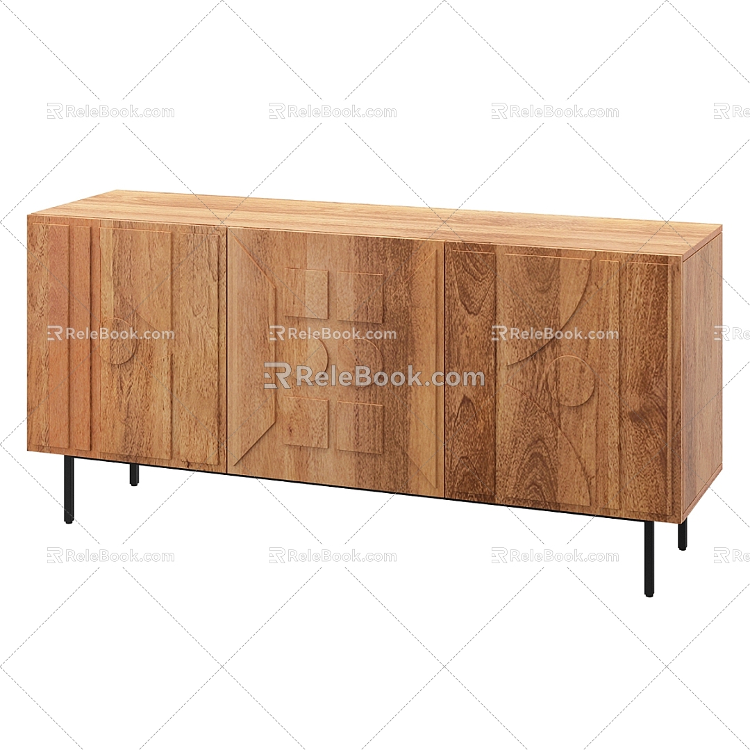 Nordic Simple TV Cabinet TV Cabinet Simple Cabinet Low Cabinet Decorative Cabinet 3d model