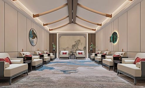 New Chinese Reception Room 3d model