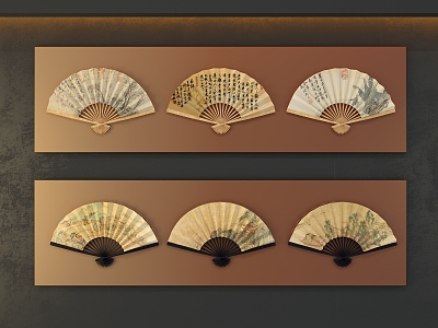 fan wall decoration 3d model