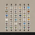 Colorful Framed Butterfly Specimens Animal Wall Decor With Varied Butterflies On Wall