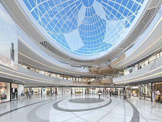 Modern Mall Atrium Commercial Atrium 3d model