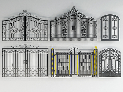 Jane European Gate Iron Gate Iron Gate Iron Villa Gate Courtyard Iron Gate Outdoor Gate Stainless Steel Fence Door 3d model