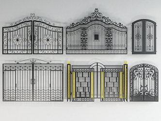 Jane European Gate Iron Gate Iron Gate Iron Villa Gate Courtyard Iron Gate Outdoor Gate Stainless Steel Fence Door 3d model