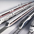 train high-speed rail train maglev train subway 3d model