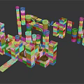 Intricate Castle Model With Multiple Towers Stone Walls And Arched Gates For Decorative