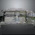 Wooden Stone Stacked Structure With Natural Texture And Rustic Design Elements