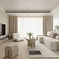 Modern Living Room Interior Design With Sofa Coffee Table Plants And Rug