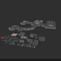 3D Models of Electronic Appliances Components with Various Shapes and Structures
