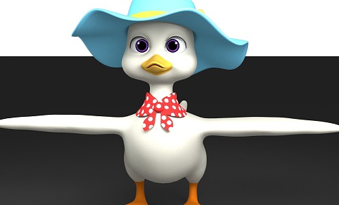 Cute Cartoon Duck Little White Duck Cartoon Characters Little Duck Cartoon Donald Duck Cartoon Animal Duck Mother 2014178711 3d model