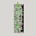 Vertical Living Wall Design with Various Green Plants and Decorative Foliage
