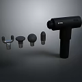 Professional Black Massage Gun With Four Attachments For Muscle Recovery