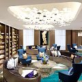 Modern Leisure Area Hotel Rest Area Rest Area Negotiation Area Lobby Rest Area 3d model