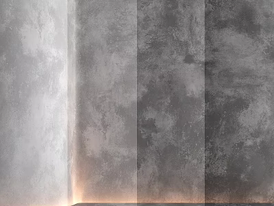 Modern Gray Textured Wall Decor With Subtle Lighting And Minimalist Design 3d model