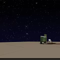 Volkswagen Touareg Display Scene With Large Screen Tropical Rainforest And Starry Sky Background