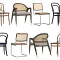 Various Design Leisure Accent Chairs With Rattan Details Wooden Frames And Metal Legs