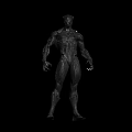 Game Movie Character 3D Model With Detailed Armored Texture And Standing Pose