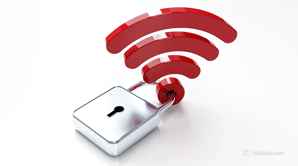 Commercial Devices Security System With Wi-Fi Signal And Padlock Protection 3d model 