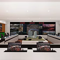 Modern Monitoring Room Monitoring and Command Room 3d model