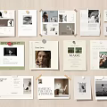 Diverse Creative Design Layouts Featuring Photos Typography And Printed Materials
