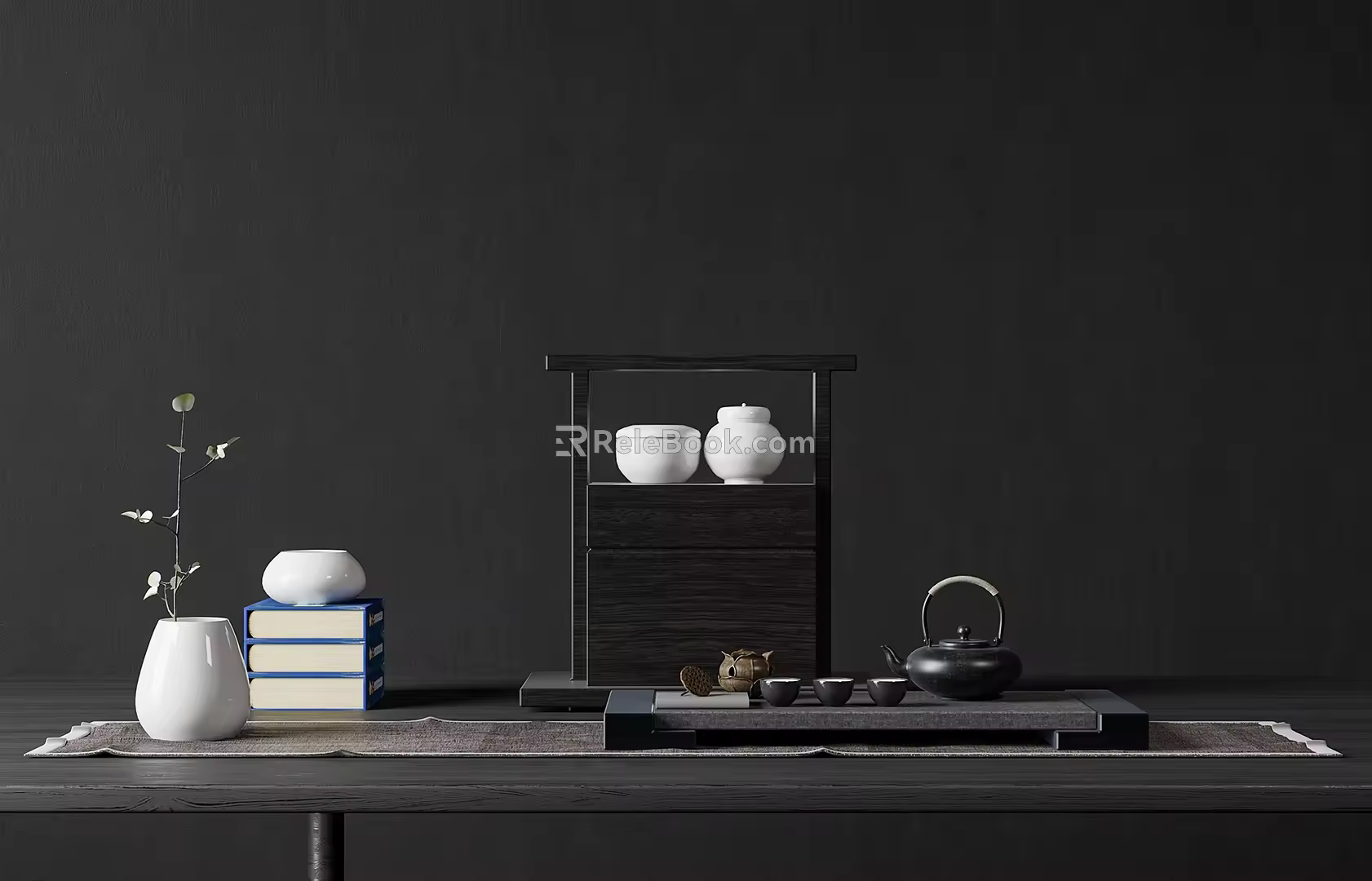 New Chinese Tea Set 3d model