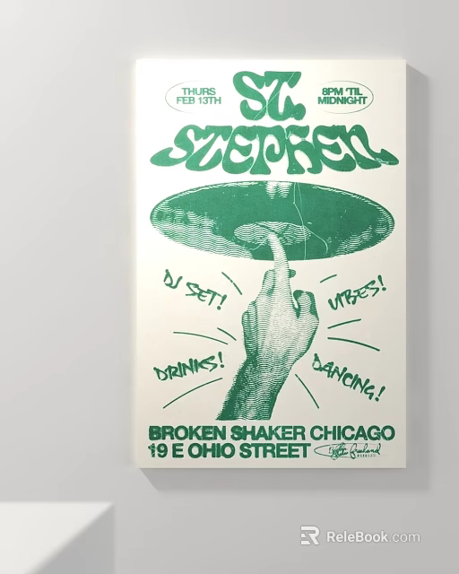 Stephen Event At Broken Shaker Chicago With DJ Set Drinks Dancing Vibes 3d model 