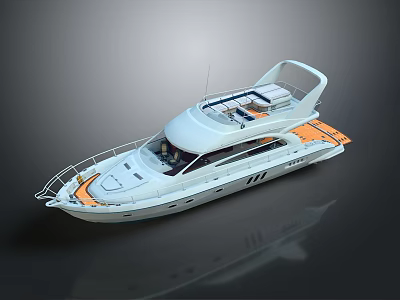 White Luxury Yacht With Modern Design And Spacious Sun Deck 3d model White Luxury Yacht With Modern Design And Spacious Sun Deck 3d model