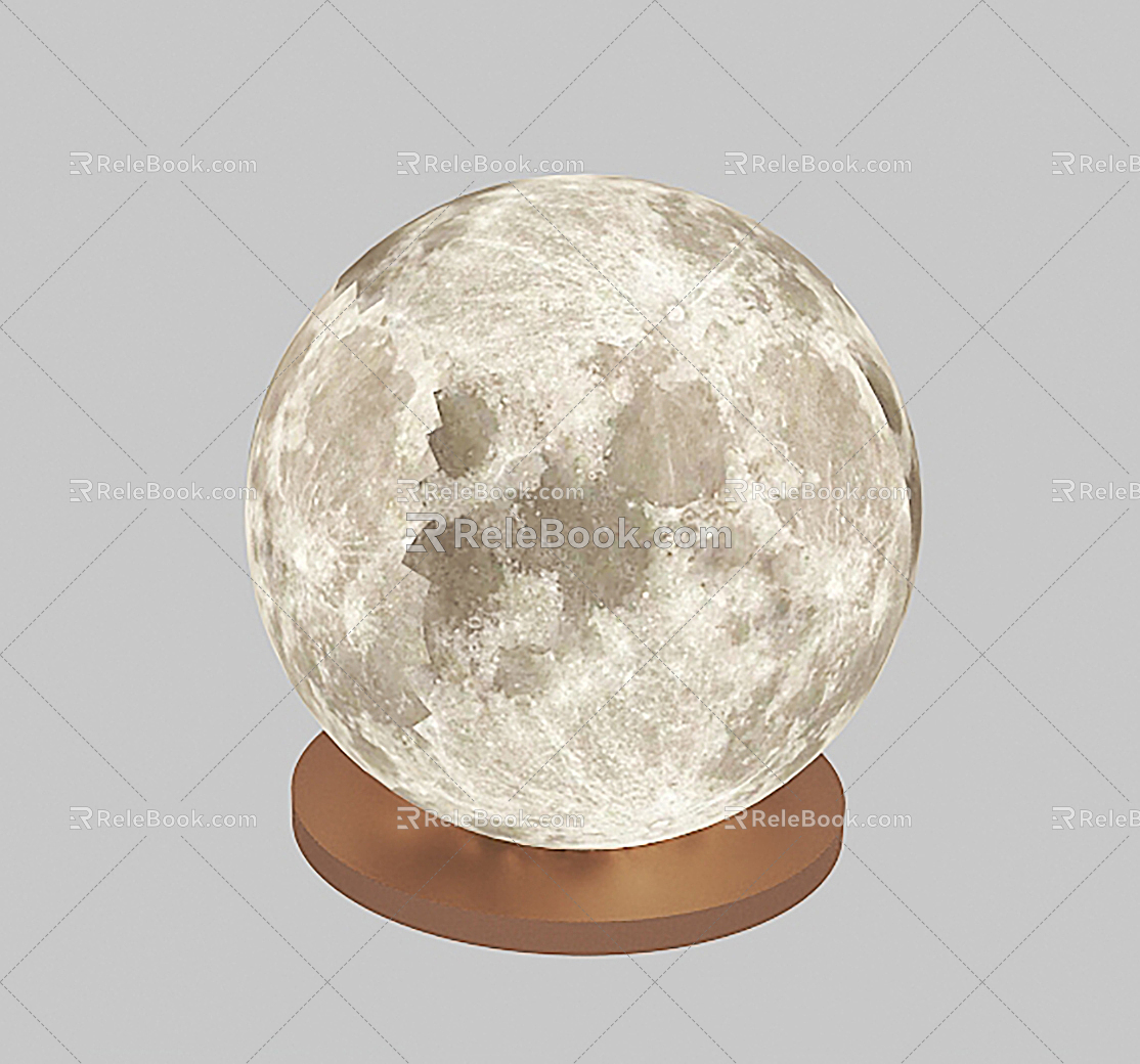 Modern Moon Lights Falling Earth Lights 3d model