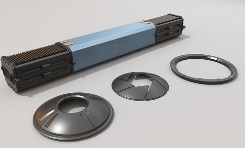 Hard surface machinery high-tech industrial parts 3d model