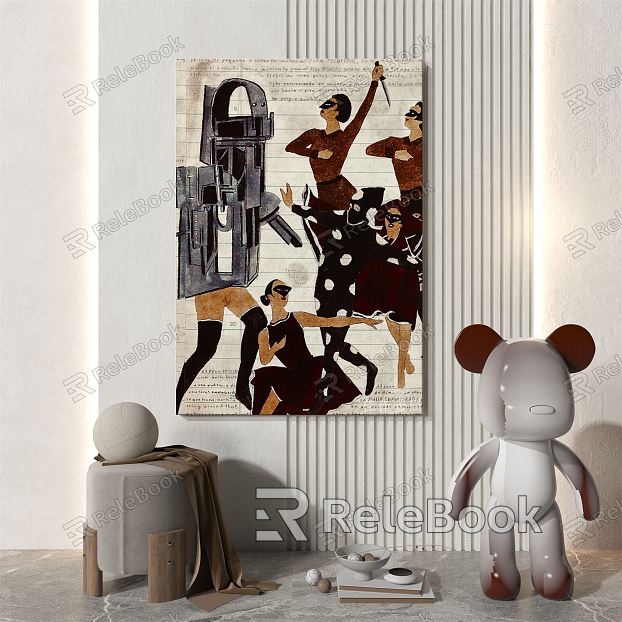 modern figure painting abstract decorative painting model