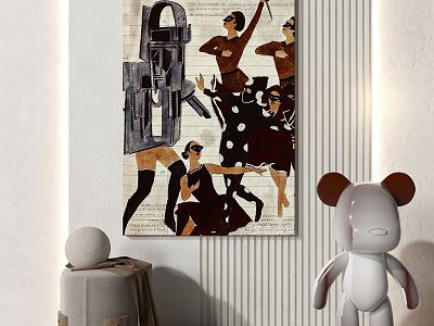 modern figure painting abstract decorative painting model