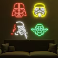 Colorful Neon Character Shaped Decorative Lights For Living Room Wall Decor