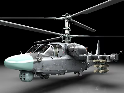 Modern Military Fighter Jet With Gray Body And Missile Attachments On Black Background 3d model