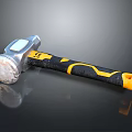 Silver Head Hammer With Black And Yellow Handle And Yellow End