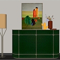 Modern Green Sideboard 3d model