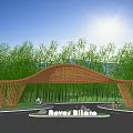 Rever Hills Entrance Gate With Arched Bamboo Structure And Lush Green Surroundings