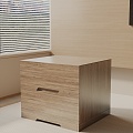 Modern Bedside Cabinet 3d model