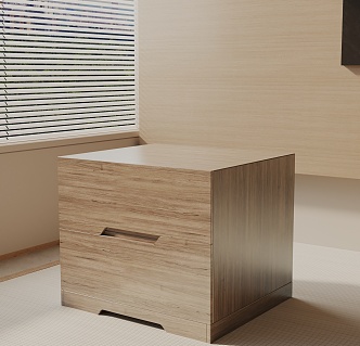 Modern Bedside Cabinet 3d model