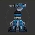 laser tower turret turntable sci-fi tower defense game tower defense sci-fi turret game turret game turret 3d model