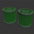 Two Black Cable Reels Equipment With Spool Design For Industrial Use
