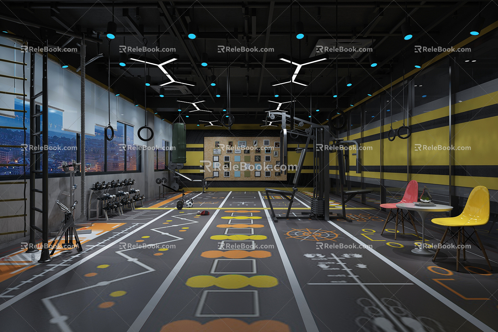 INDUSTRIAL LOFT GYM 3d model