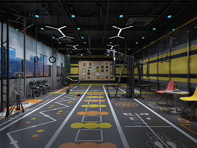 INDUSTRIAL LOFT GYM 3d model