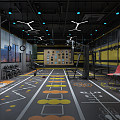 INDUSTRIAL LOFT GYM 3d model