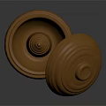 Carved Ceramic Sculpture with Open Lid and Incense Stick Textured Surface Design