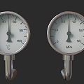 Pressure gauge temperature gauge 3d model