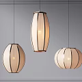 Modern Cream Colored Pendant Lights With Black Trim And Various Shapes