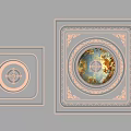 Ceiling European-style Carved Line 3d model