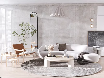 Nordic Sofa Coffee Table Combination Sofa Coffee Table 3d model