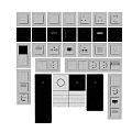 Different Types of Stylish Switch Panels in Black and White Modern Styles
